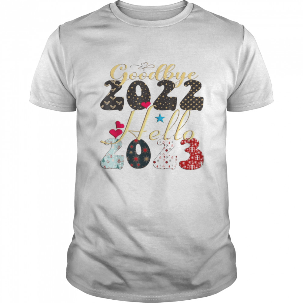 Goodbye 2022 Hello 2023 Cute Christmas shirt