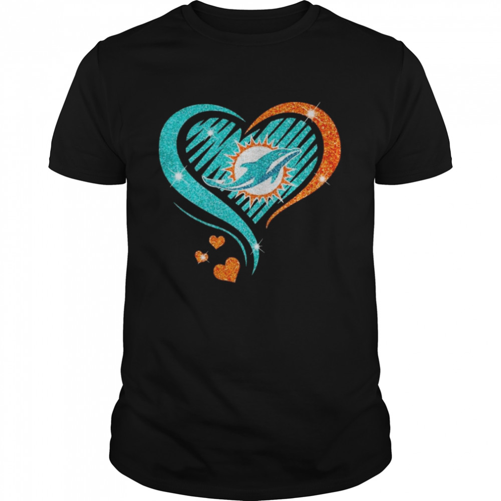 Miami Dolphins football Heart Diamond shirt