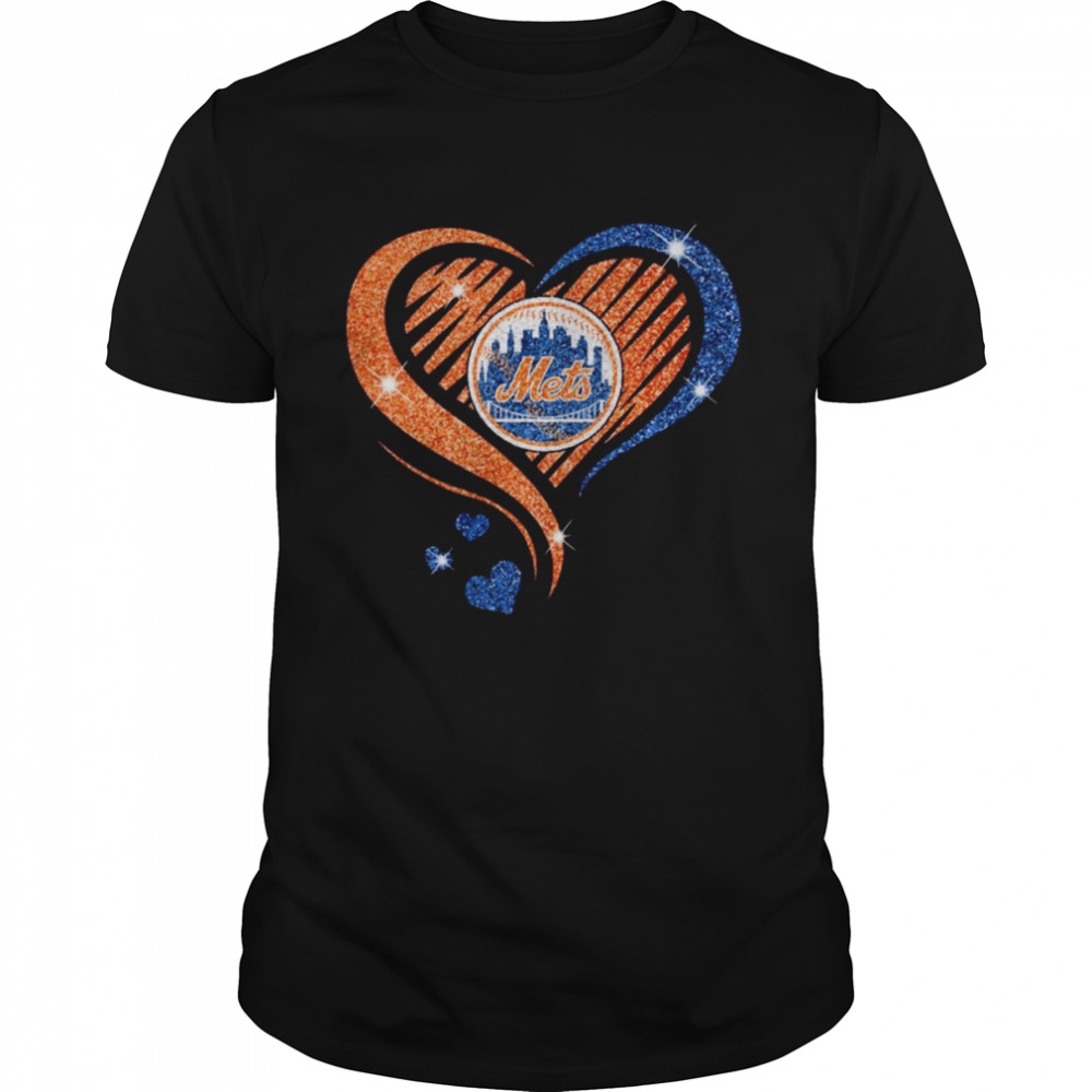New York Mets football Heart Diamond shirt