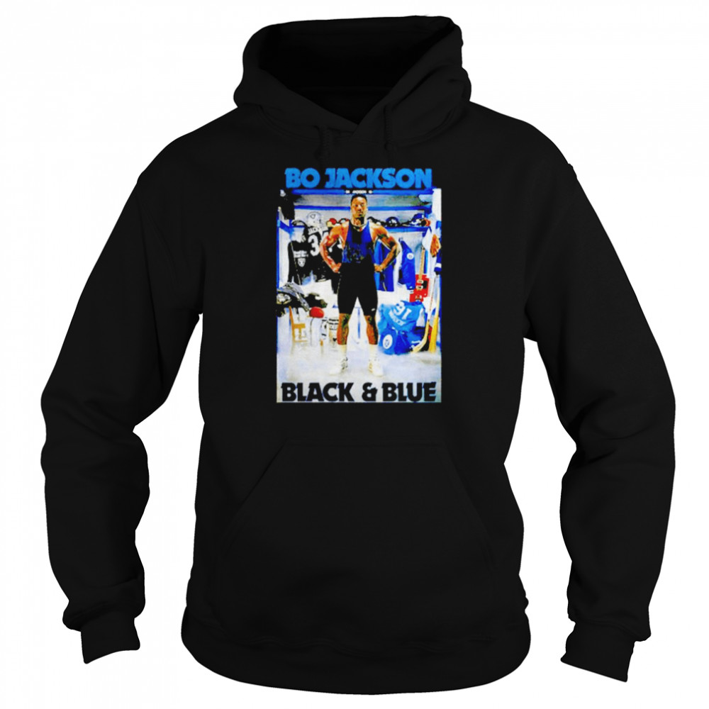 bo jackson black and blue shirt unisex hoodie