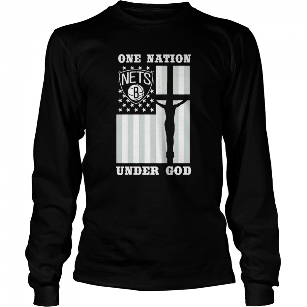 brooklyn nets one nation under god american flag shirt long sleeved t shirt