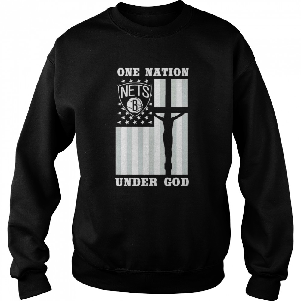 brooklyn nets one nation under god american flag shirt unisex sweatshirt