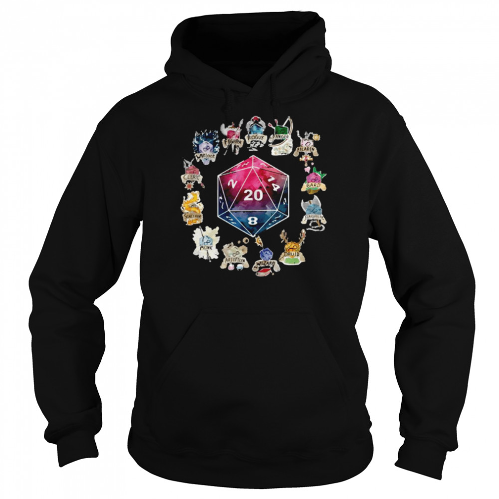 dd d20 funny dungeons and dragons dnd d20 lover shirt unisex hoodie