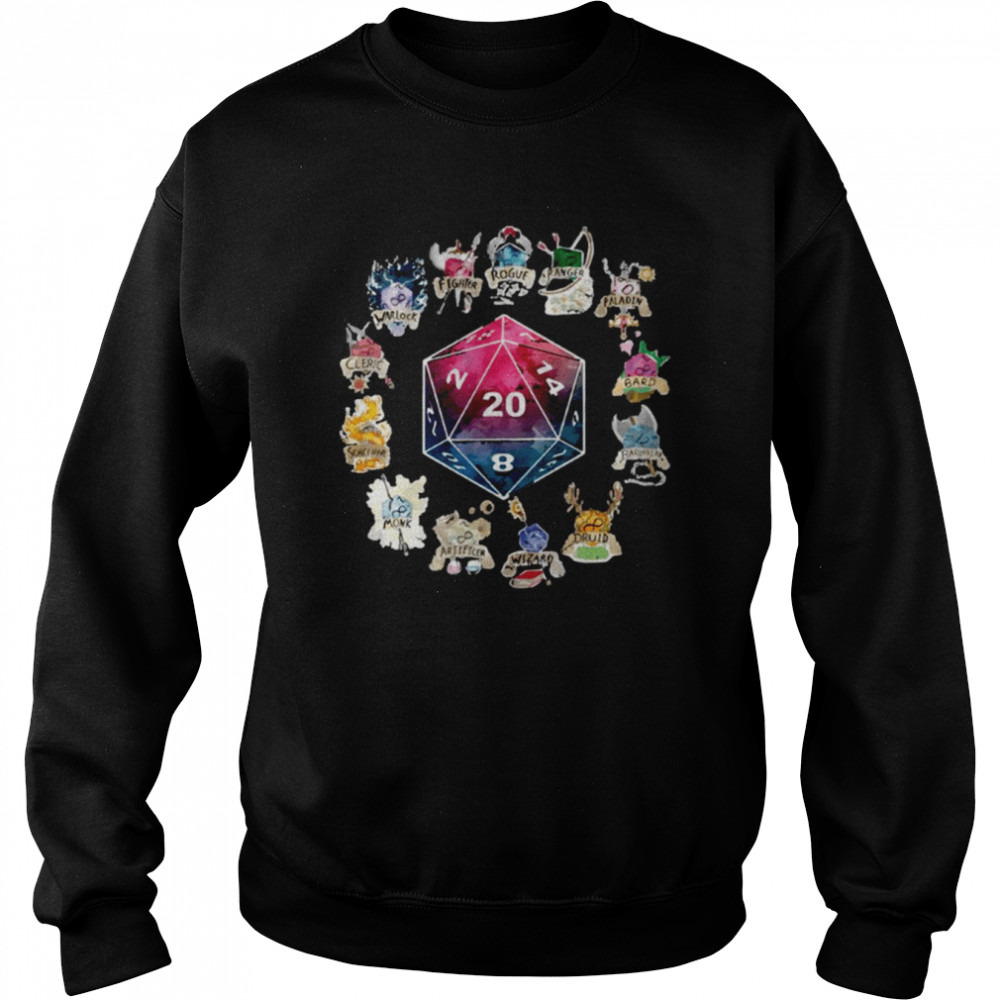 Dd D20 Funny Dungeons And Dragons Dnd D20 Lover shirt Unisex Sweatshirt