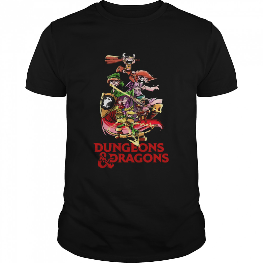 Dungeons Dragons Graphic Cartoon Style shirt Classic Men's T-shirt