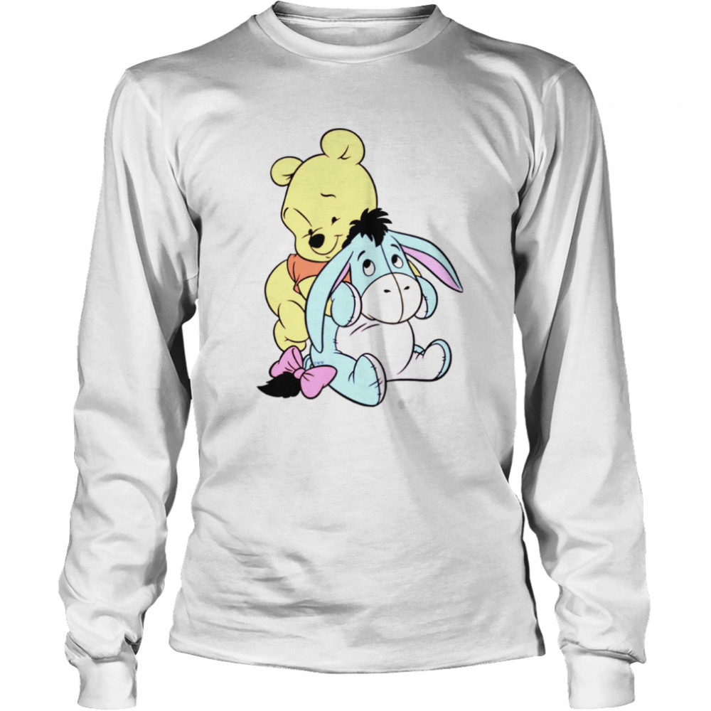 eeyore and winnie the pooh playing shirt long sleeved t shirt