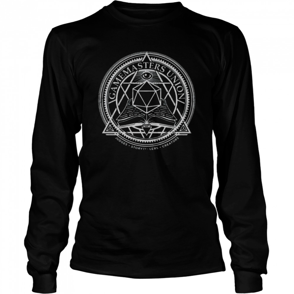 Gamemasters Union Funny Dungeons And Dragons Dnd D20 shirt Long Sleeved T-shirt