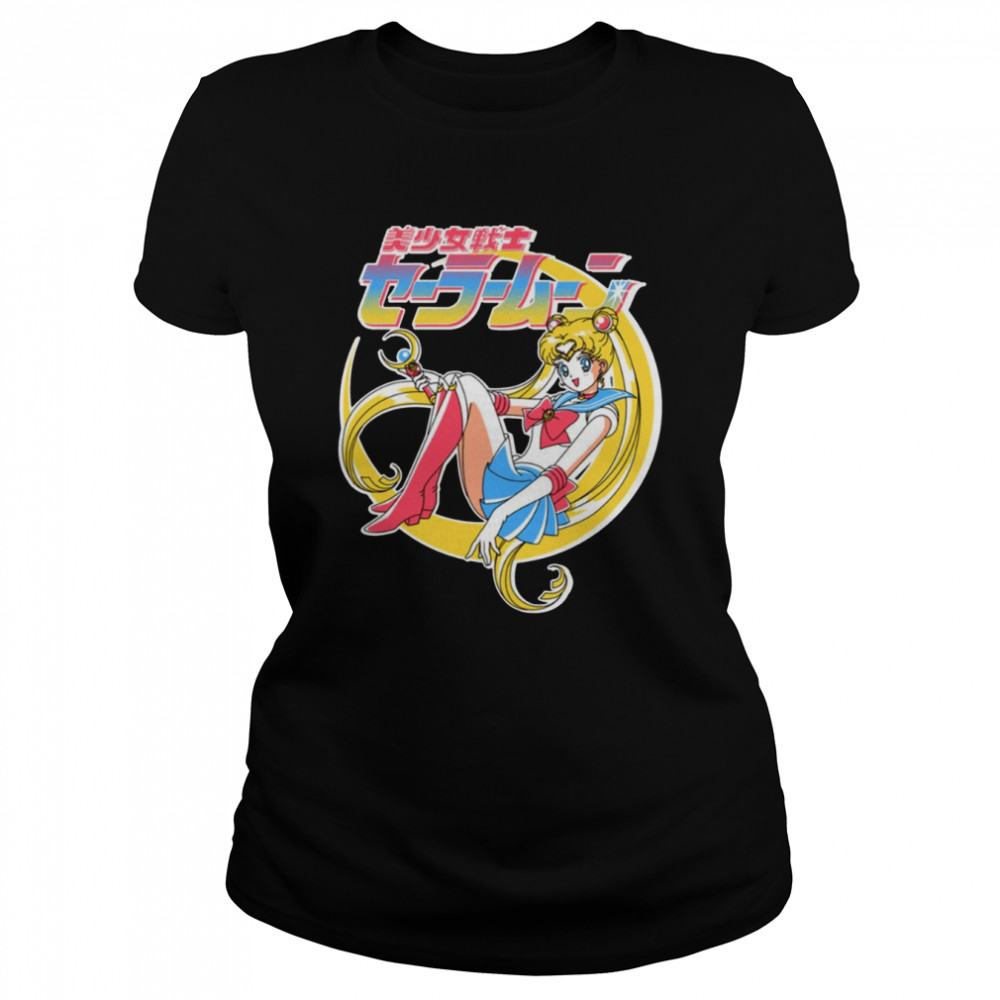Japanese Logo Anime Sailor Moon Moon Warrior shirt Classic Women's T-shirt