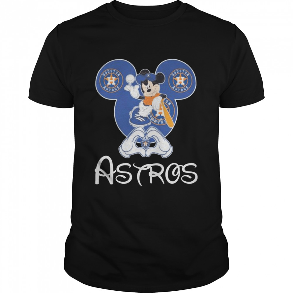Mickey mouse Disney Houston Astros heart 2022 shirt Classic Men's T-shirt