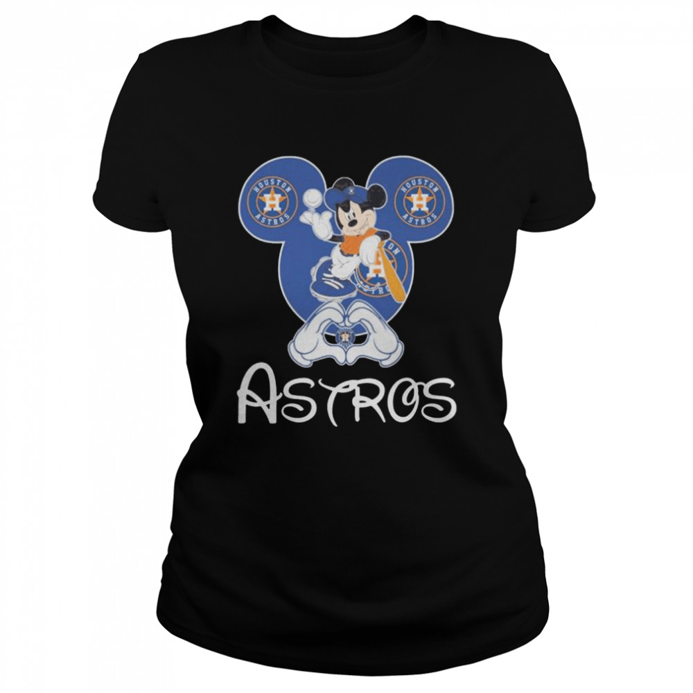 Mickey mouse Disney Houston Astros heart 2022 shirt Classic Women's T-shirt