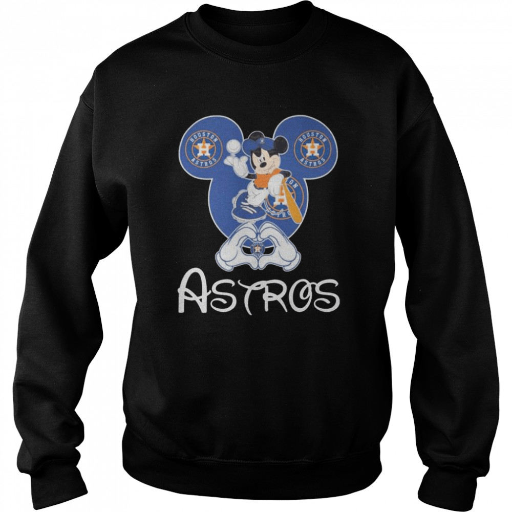 Mickey mouse Disney Houston Astros heart 2022 shirt Unisex Sweatshirt
