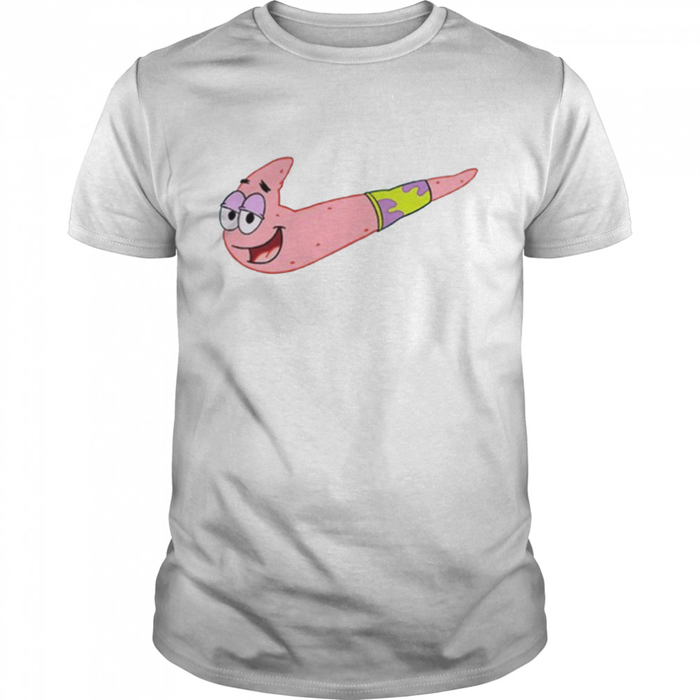 Patrick Star Spongebob Swoosh Nike Logo Cartoon shirt Classic Men's T-shirt