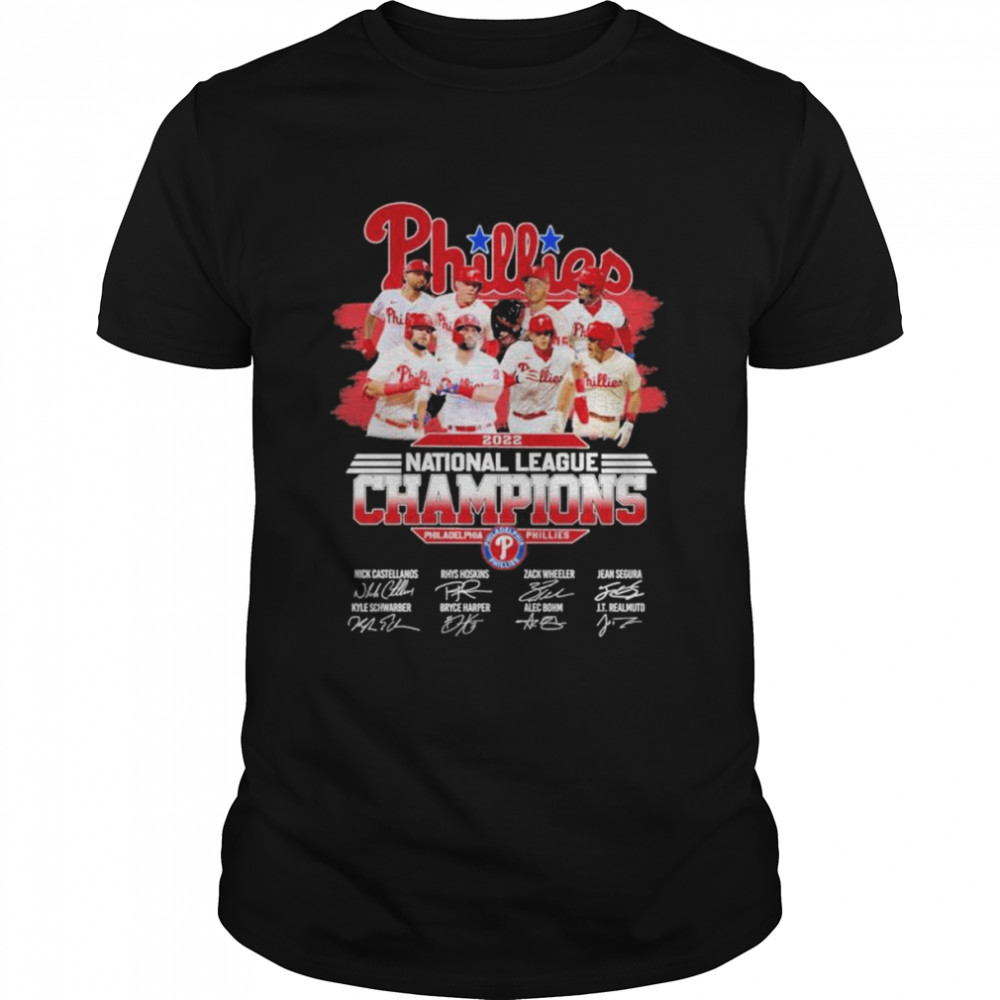 Philadelphia Phillies Baseball 2022 National League Champions team signatures shirt Classic Men's T-shirt