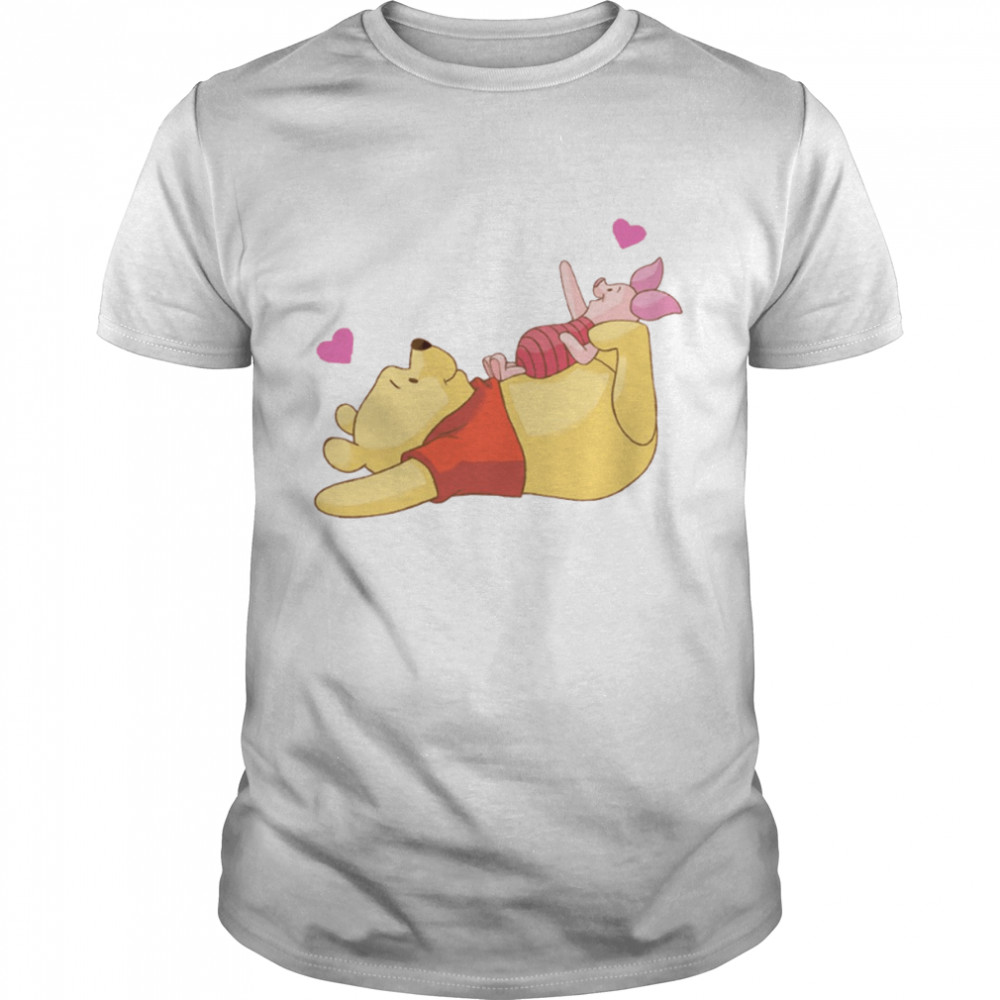 Piglet And Winnie Playing In Winnie The Pooh shirt Classic Men's T-shirt