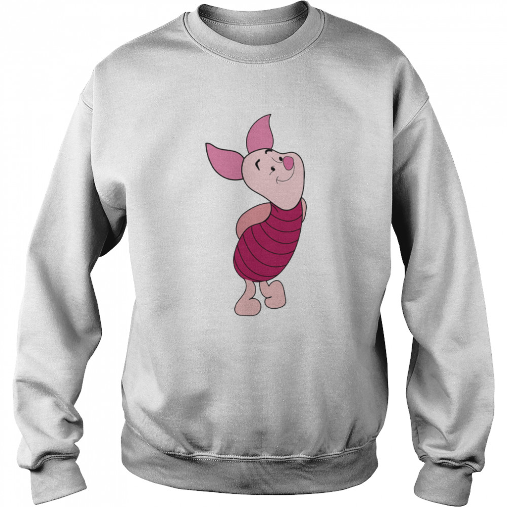 pink design piglet in winnie the pooh shirt unisex sweatshirt