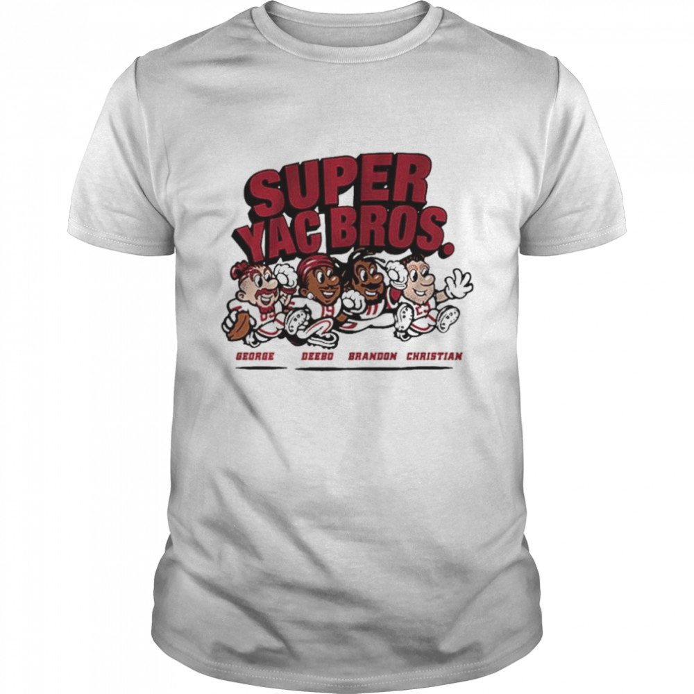 Premium super yac bros Gearge Deebo Brandon and Christtian San Francisco 49ers shirt Classic Men's T-shirt