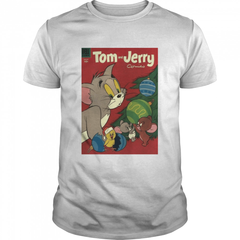 Red Design For Christmas Tom And Jerry shirt Classic Men's T-shirt