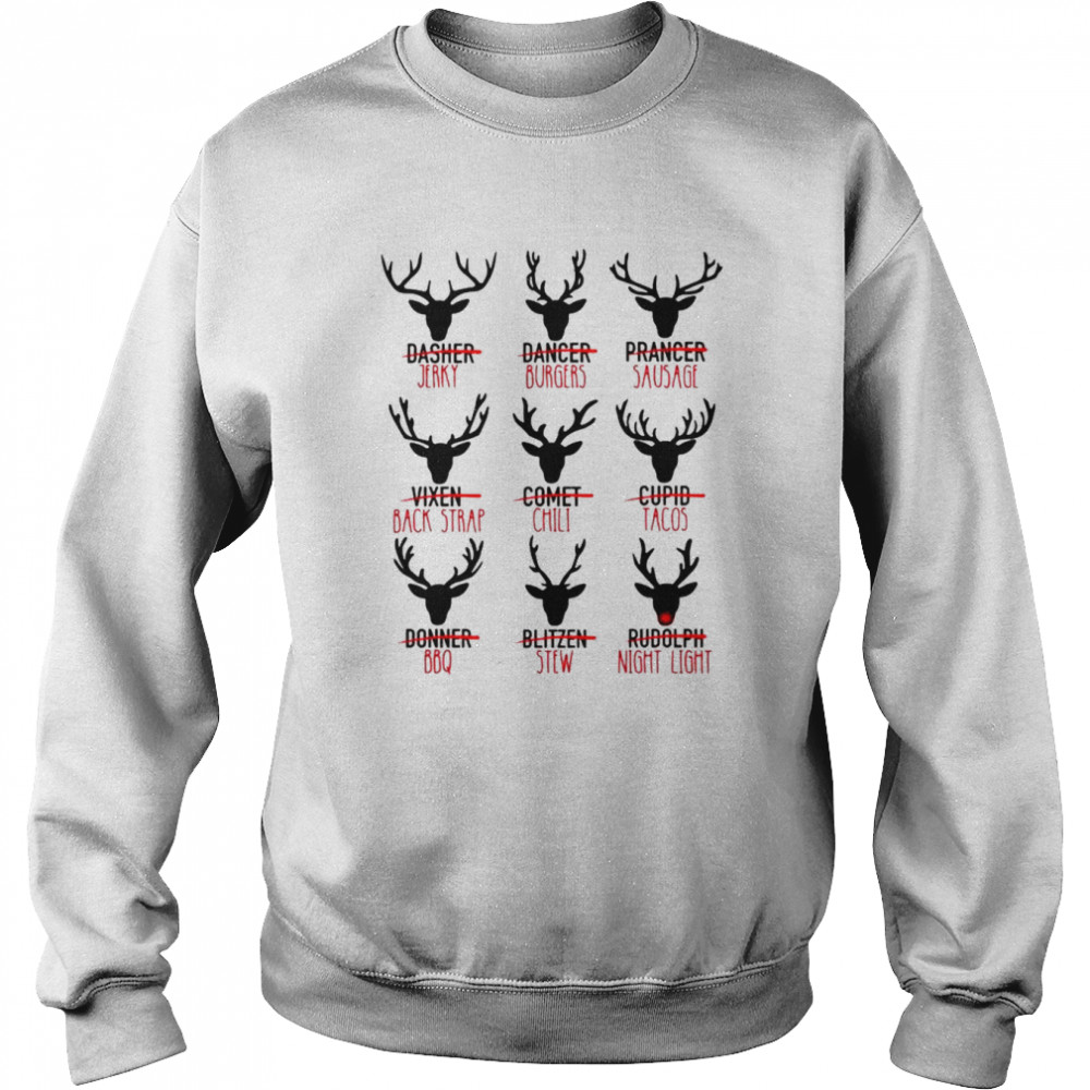 Santa’s Reindeer Cuts Of Meat Christmas 2022 Unisex Sweatshirt