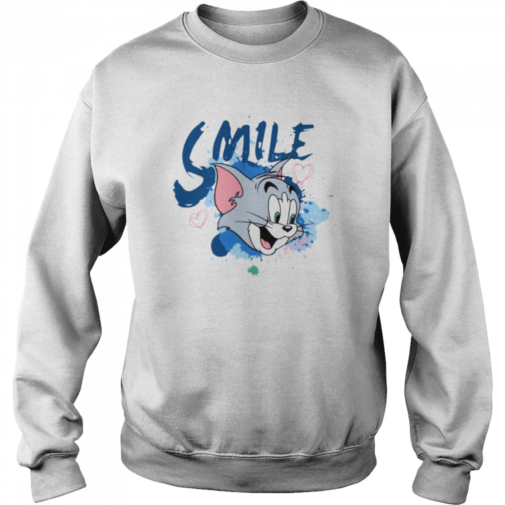 smile everyday tom the cat in tom and jerry shirt unisex sweatshirt