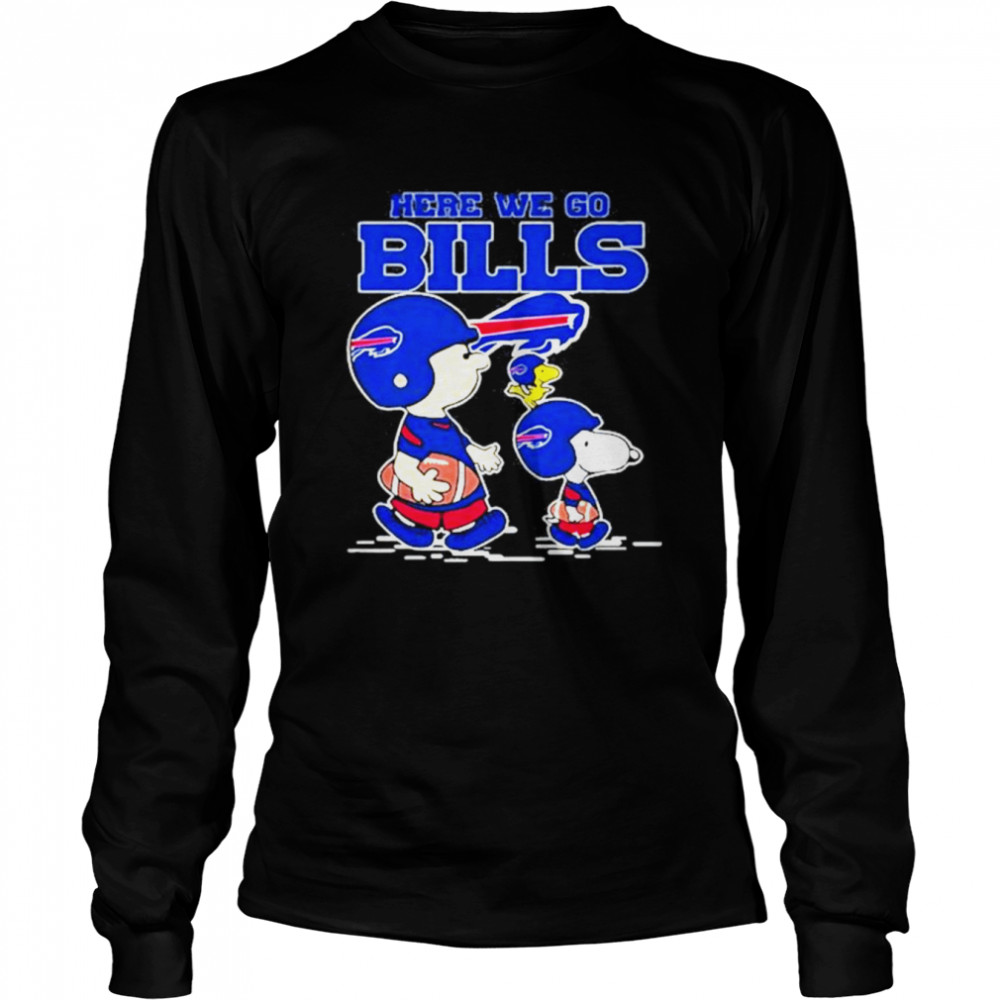Snoopy And Charlie Brown Here We Go Buffalo Bill Road 2022  Long Sleeved T-shirt