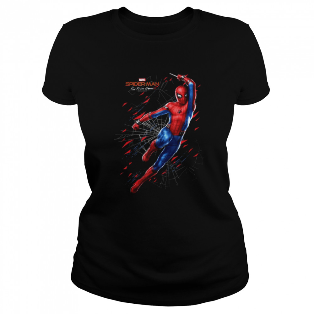 Spider Dudes Swing Shatter Far From Home Spiderman shirt Classic Women's T-shirt