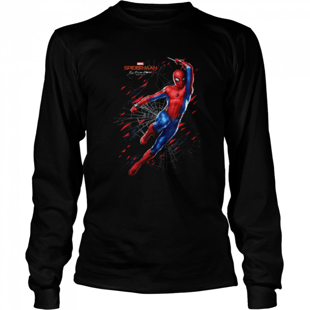 Spider Dudes Swing Shatter Far From Home Spiderman shirt Long Sleeved T-shirt