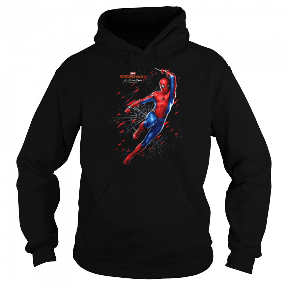 Spider Dudes Swing Shatter Far From Home Spiderman shirt Unisex Hoodie