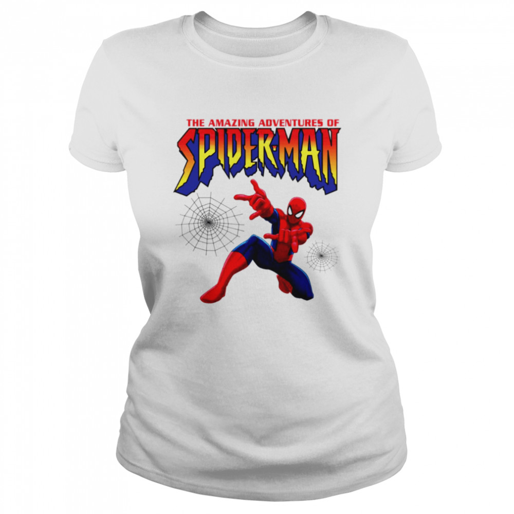 Superhero Amazing Adventures Of Spiderman Marvel Comic shirt Classic Women's T-shirt