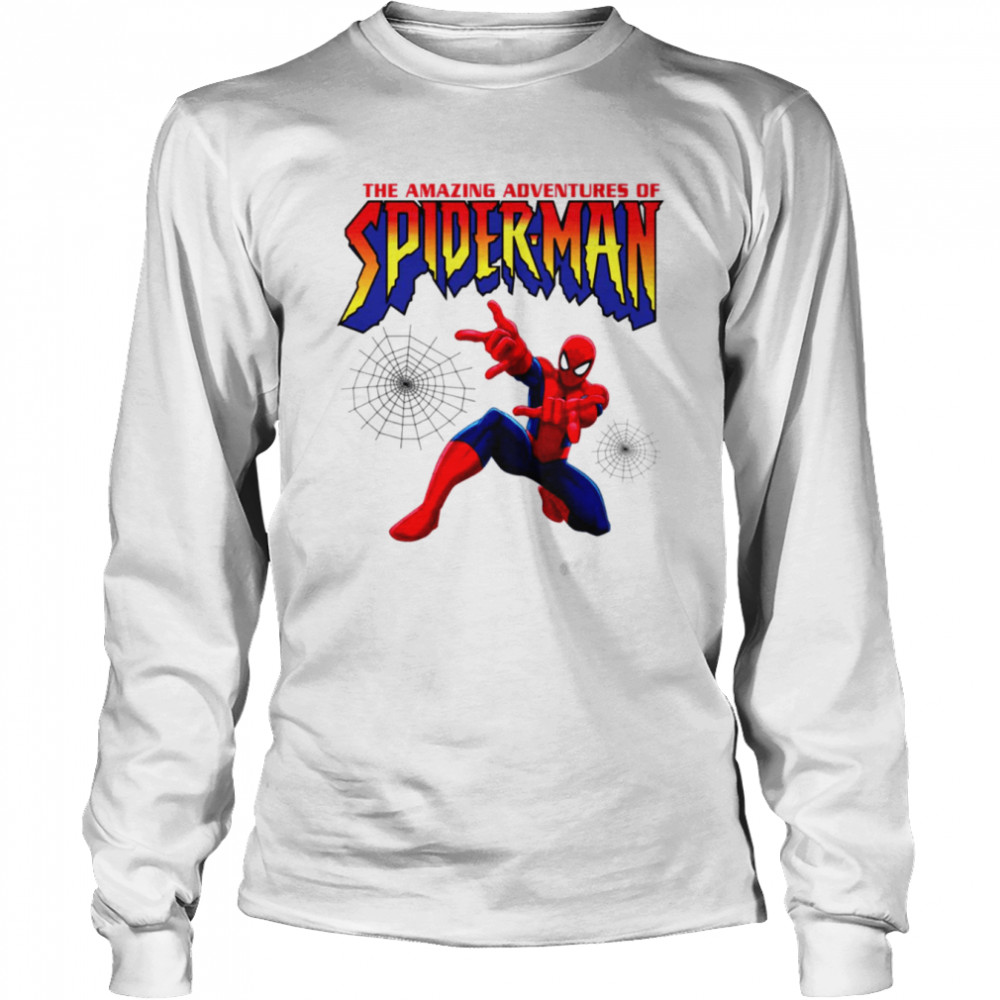 Superhero Amazing Adventures Of Spiderman Marvel Comic shirt Long Sleeved T-shirt