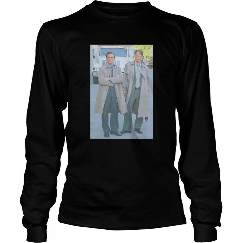 the office dwight and michael coat shirt long sleeved t shirt