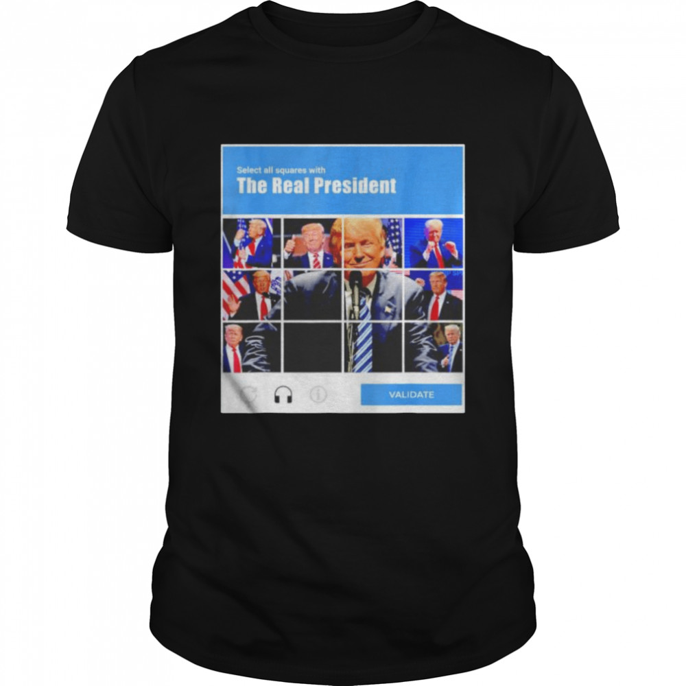 Top select all squares with the real president Donald Trump captcha shirt Classic Men's T-shirt