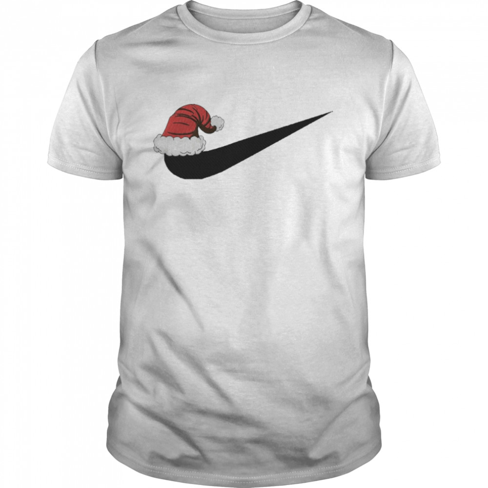Swoosh Mark And Santa Hat Christmas Nike Logo shirt