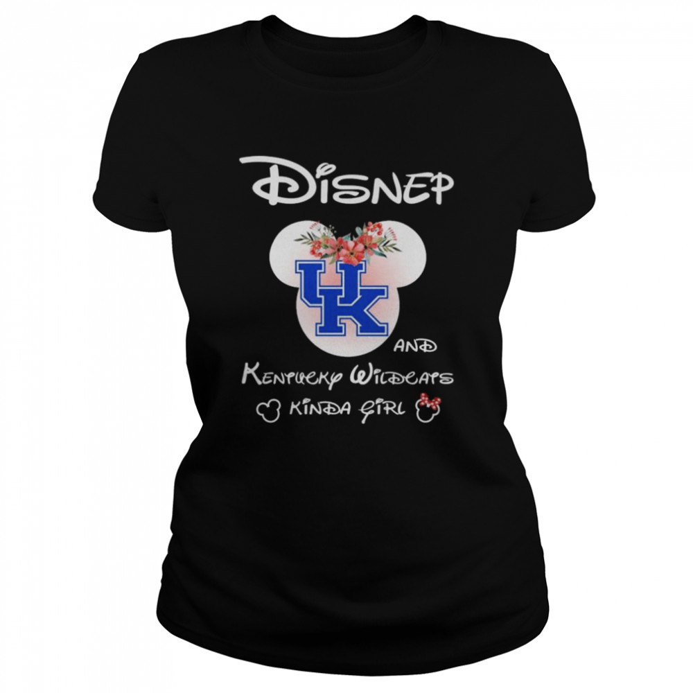 2022 disney Mickey mouse and Kentucky Wildcats kind girl shirt Classic Women's T-shirt