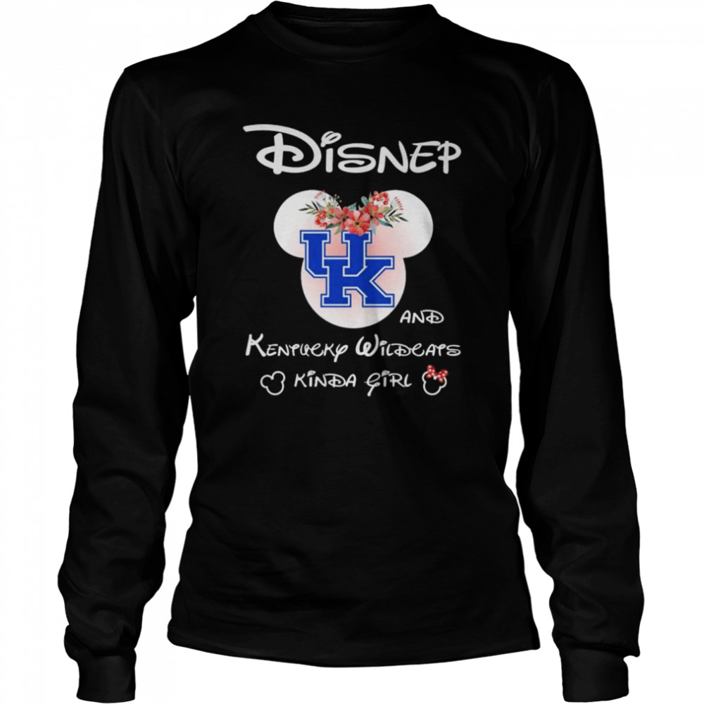 2022 disney Mickey mouse and Kentucky Wildcats kind girl shirt Long Sleeved T-shirt