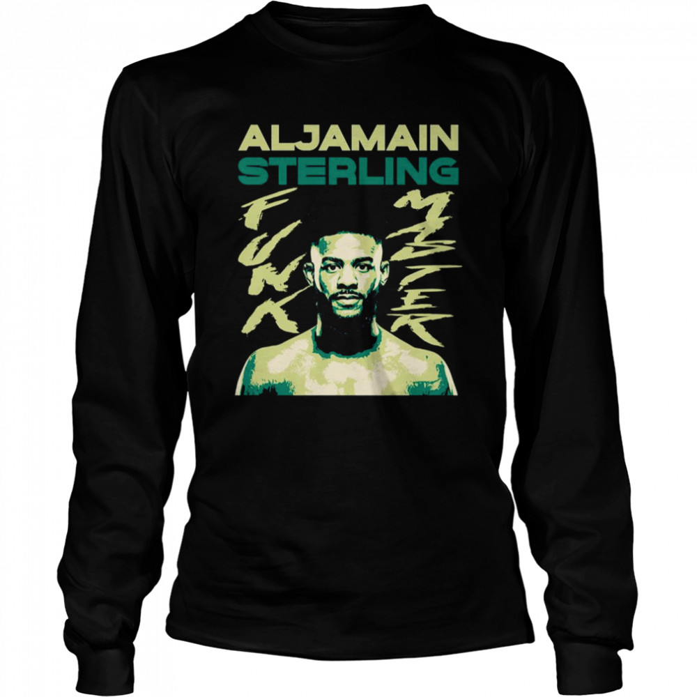 Animated Portrait Aljamain Sterling Funk Master Mma And Ufc shirt Long Sleeved T-shirt