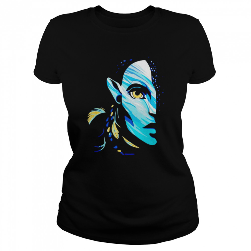avatar the way of water neytiri na’vi ocean half face shirt Classic Women's T-shirt