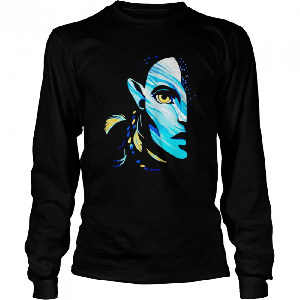 avatar the way of water neytiri na’vi ocean half face shirt Long Sleeved T-shirt
