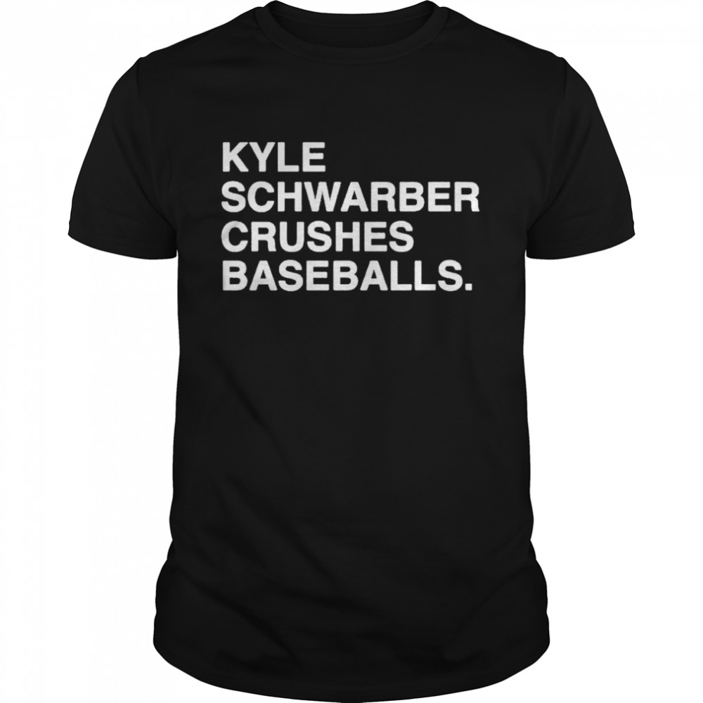 Awesome kyle Schwarber crushes baseballs shirt Classic Men's T-shirt