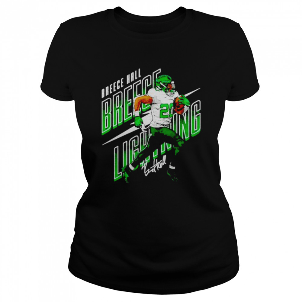Best breece Hall Breece lightning New York Jets shirt Classic Women's T-shirt