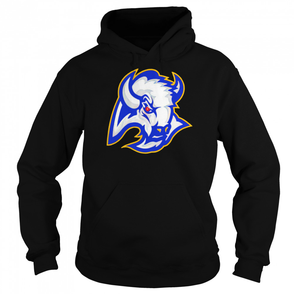 buffalo sabres blue and gold goat head shirt unisex hoodie
