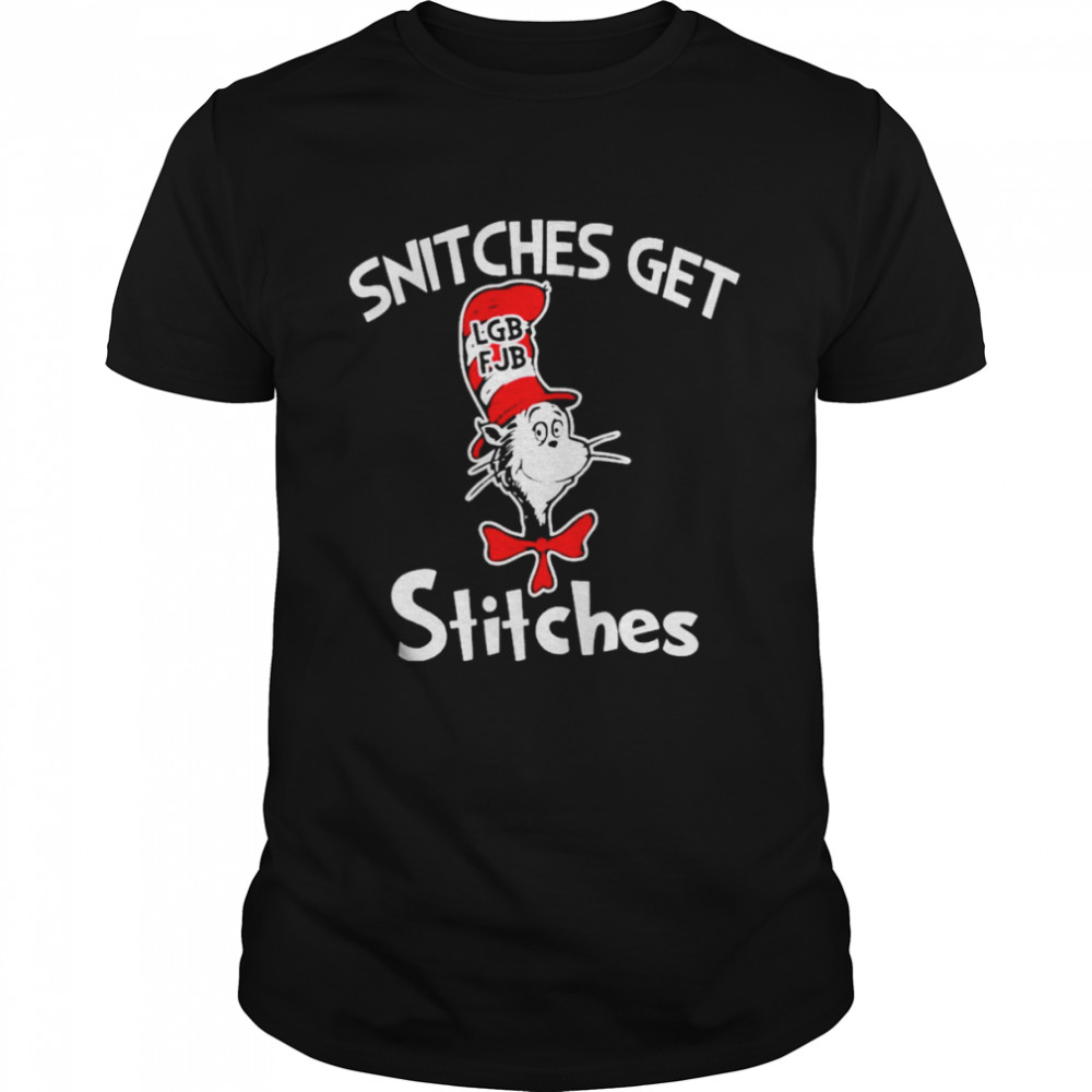 Dr Seuss LGBFJB Snitches Get Stitches  Classic Men's T-shirt