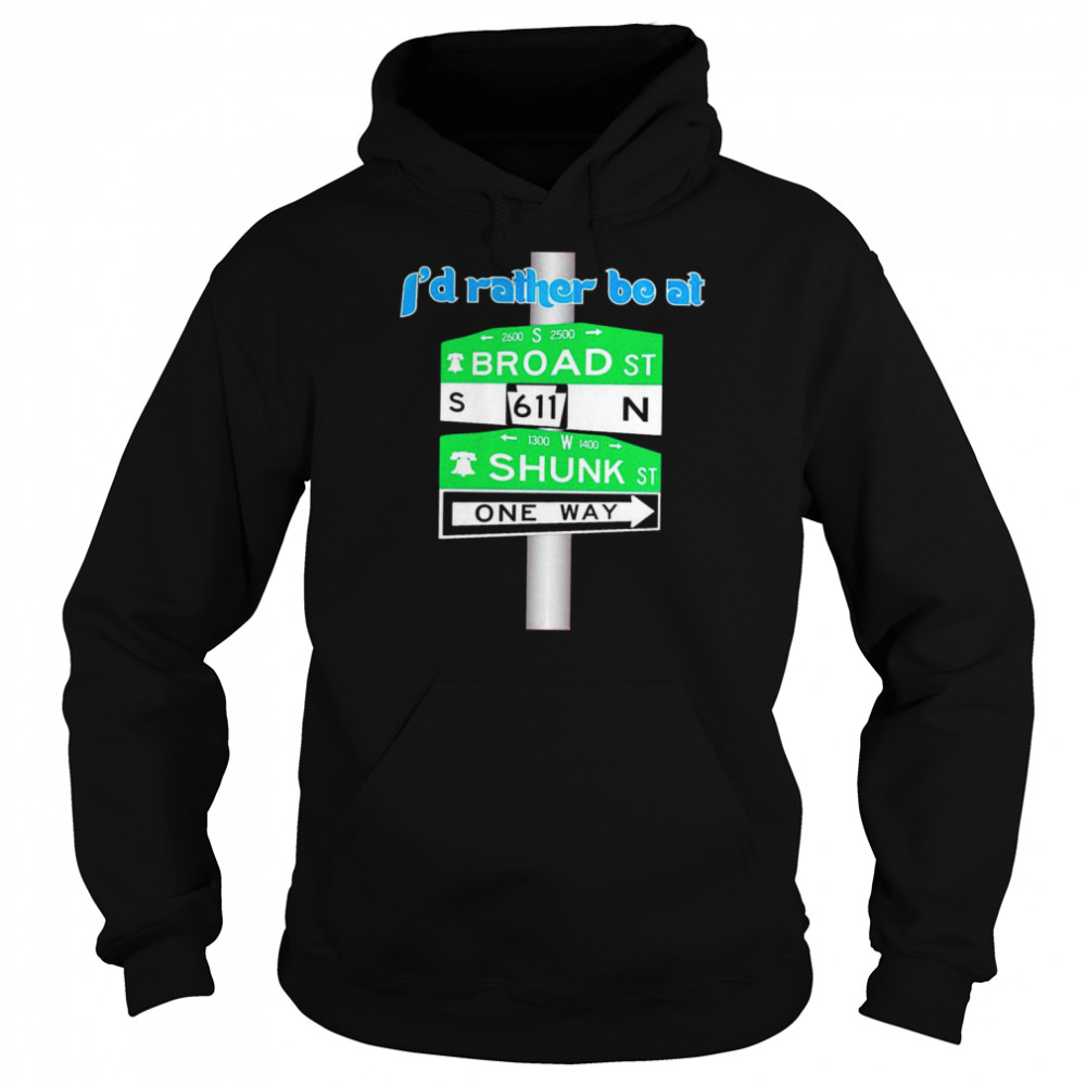 I’d rather be at Broad and Shunk shirt Unisex Hoodie