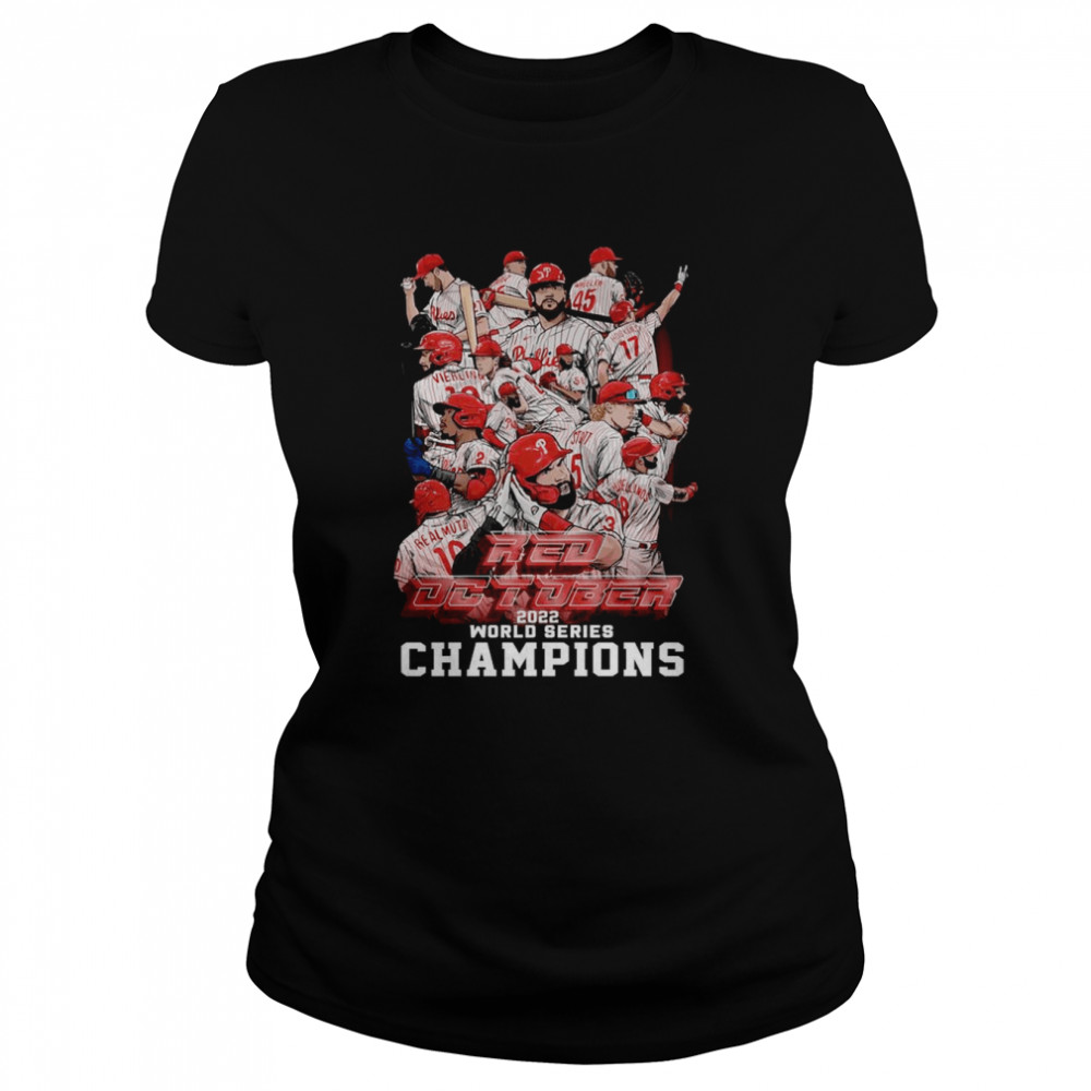philadelphia phillies the red october baseball team world series 2022 champions classic womens t shirt