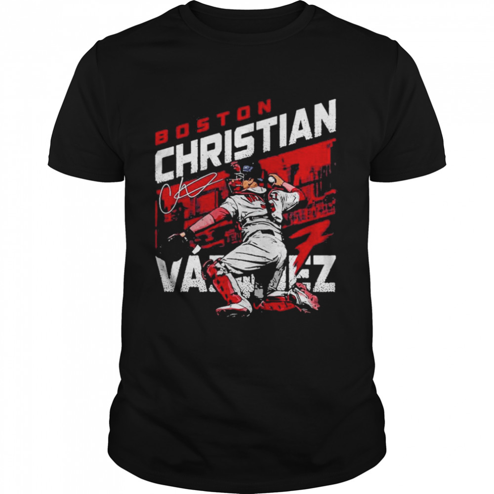 Sports Christian Vazquez city name Houston Astros Boston signature t-shirt Classic Men's T-shirt