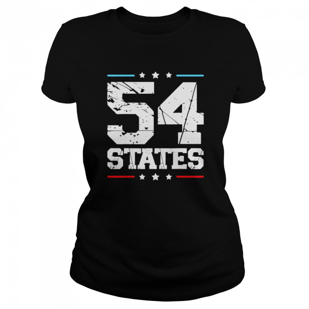 we went to 54 states funny apparel t classic womens t shirt