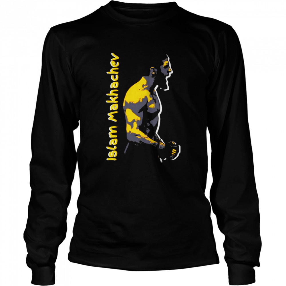 yellow design ufc fighter islam makhachev shirt long sleeved t shirt