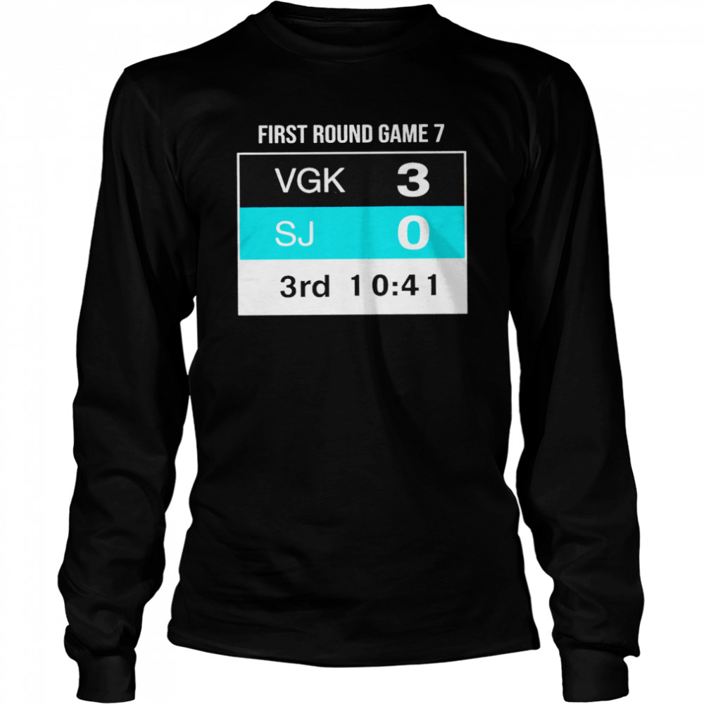 First round game 7 VGK 3 SJ 0 3rd 10 41 shirt Long Sleeved T-shirt