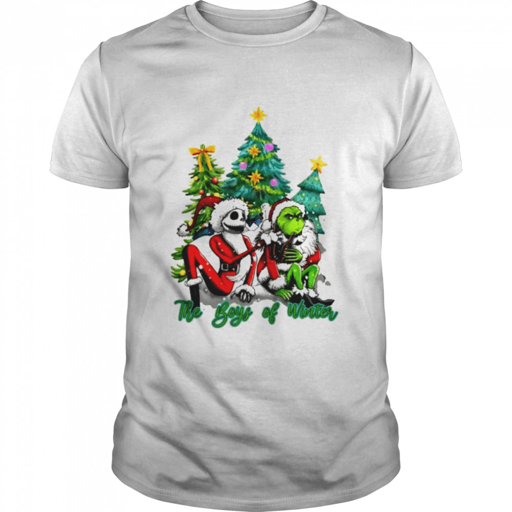 Grinch And Skellington Family The boys Of Winter Christmas 2022 shirt