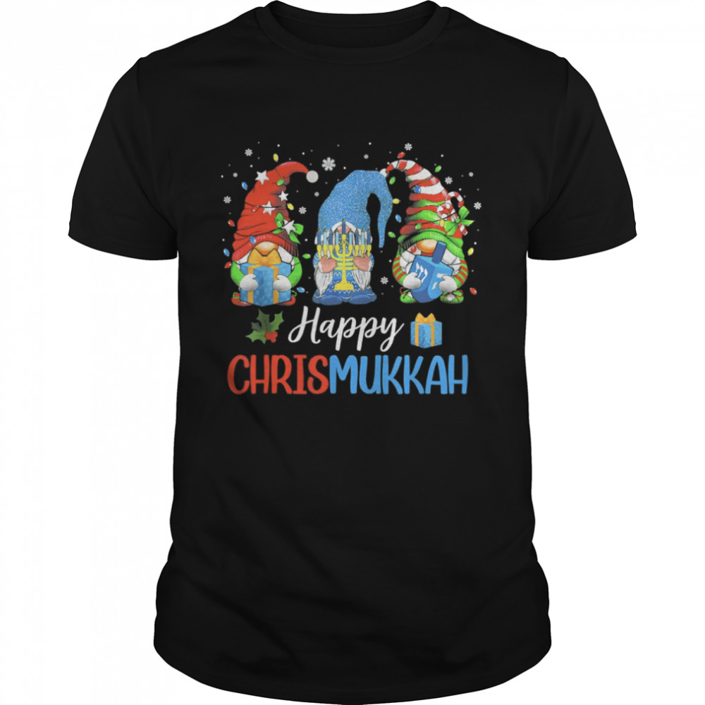 Happy Chrismukkah Gnomes Merry Christmas And Happy Hanukkah Classic Men's T-shirt