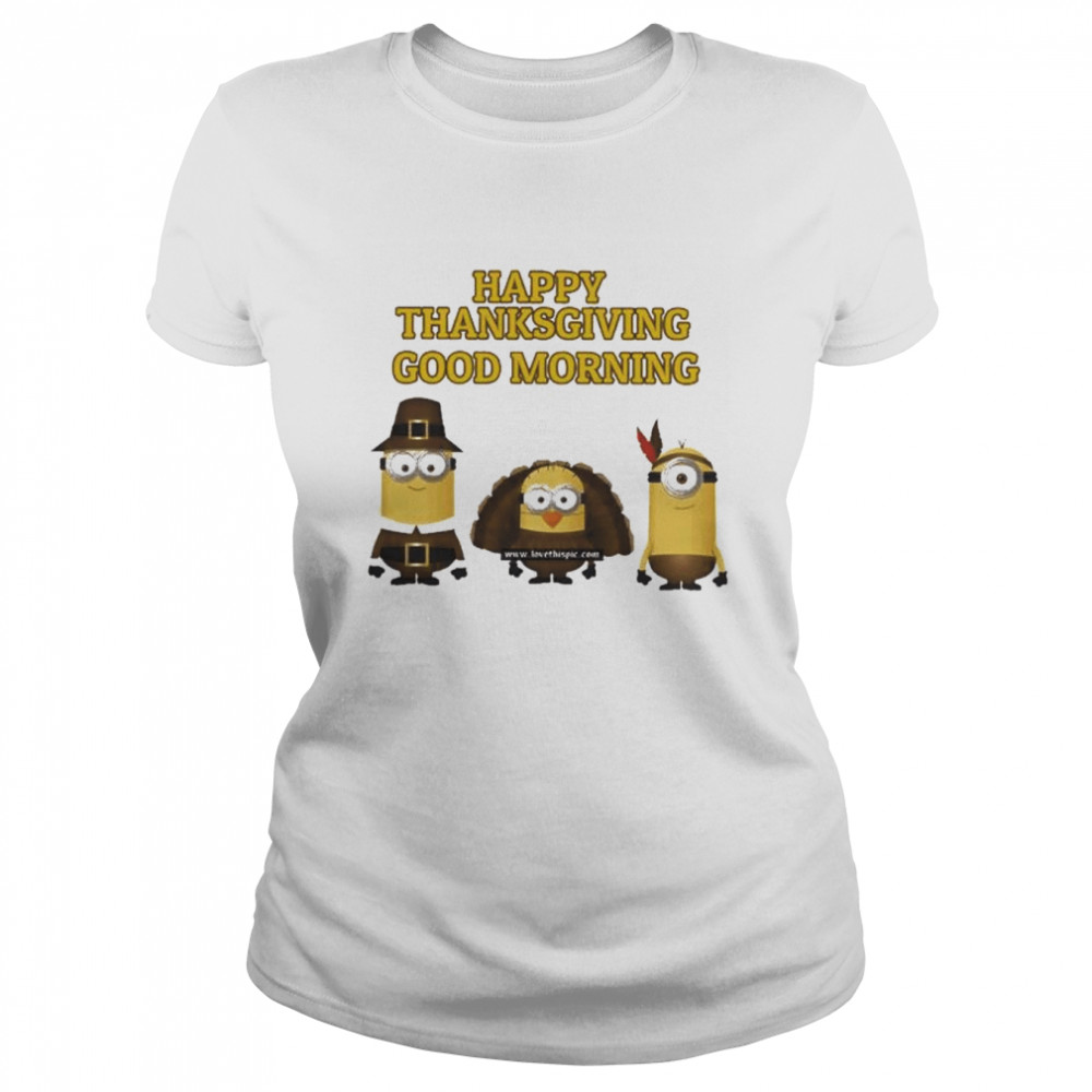 Minions cosplay turkeys in thanksgiving shirt Classic Women's T-shirt